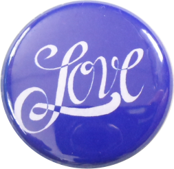 Love button blue